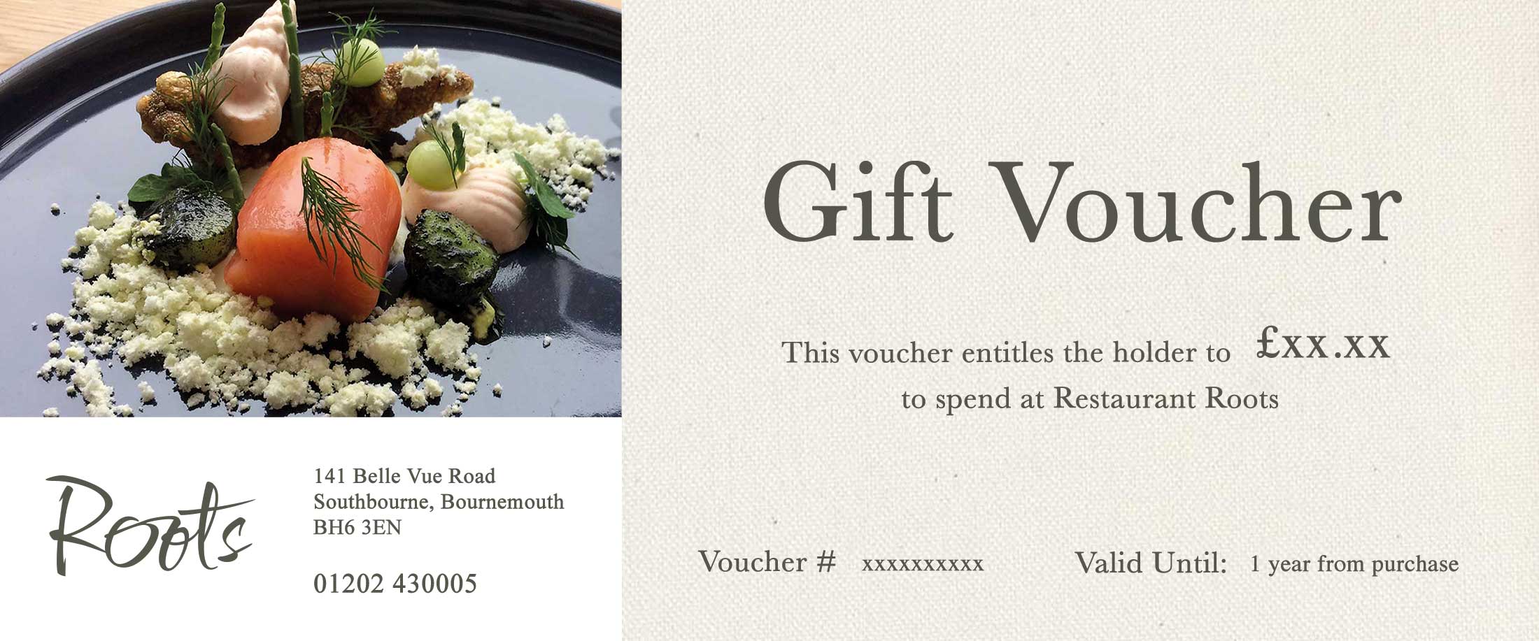 Gift Voucher | Restaurant Roots