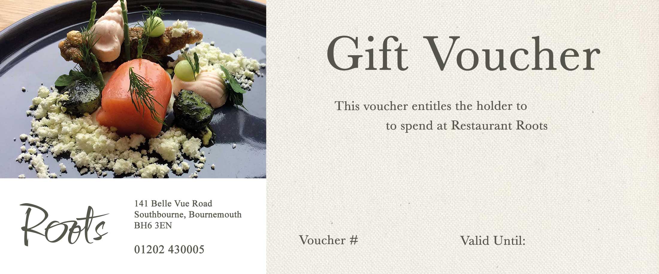 Gift Voucher Restaurant Roots